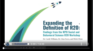 Click to watch: Expanding the Definition of R2O: Findings from the WPO Social and Behavioral Science Research-to-Operations Workshop