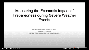 Click to watch: Measuring the Economic Impact of Preparedness during Severe Weather Events