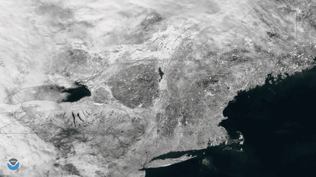 Snow satellite image.