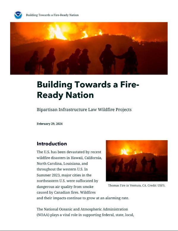 Building Towards a Fire-Ready Nation - PDF 
Photo: Thomas Fire in Ventura, CA. Credit: USFS.